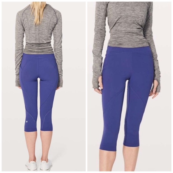 lululemon athletica Pants - LULULEMON | LEAD THE PACK CROP STONY GRAPE